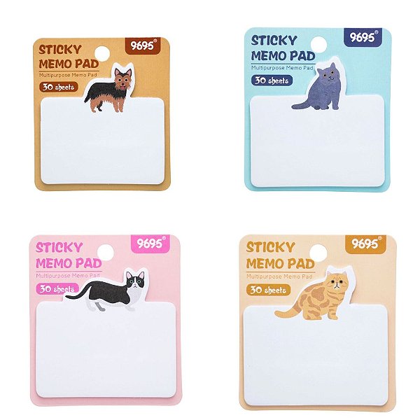 Bloco Autoadesivos - Sticky Note - Bichinhos 30 fls