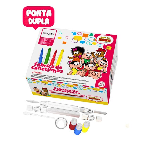Fábrica de Canetinhas com Ponta Dupla - NewPen - Turma da Mônica