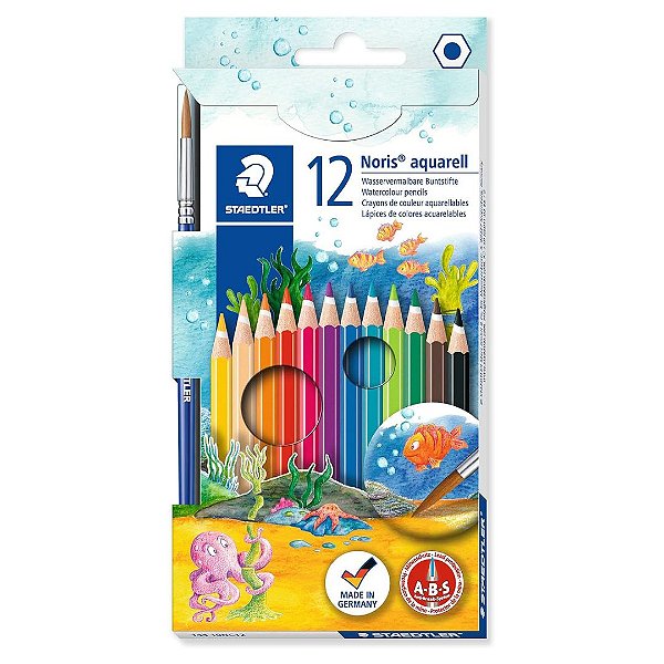 Lápis de Cor Aquarelável - Staedtler -  Noris 12 Cores