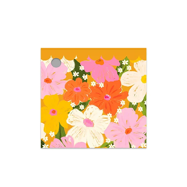 Bloco com caneta -  Lubi - Floral Amarelo