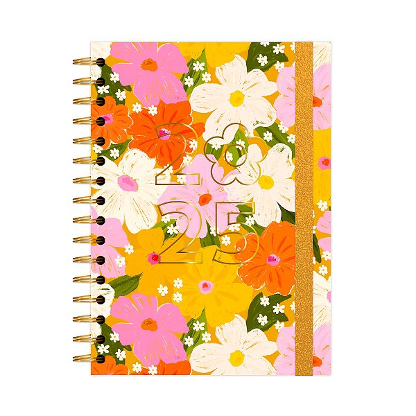 Agenda Luxo 2025 - Lubi - Floral Amarelo