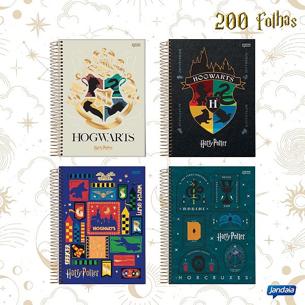 Caderno Universitário - Jandaia - Harry Potter 10 Matérias 200 folhas