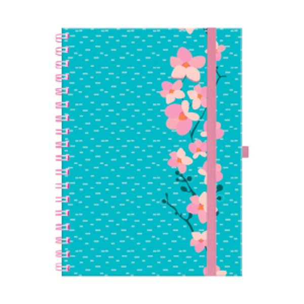 Caderno Colegial Argolado - Molin - Sakura - Capa Dura - 80 Folhas