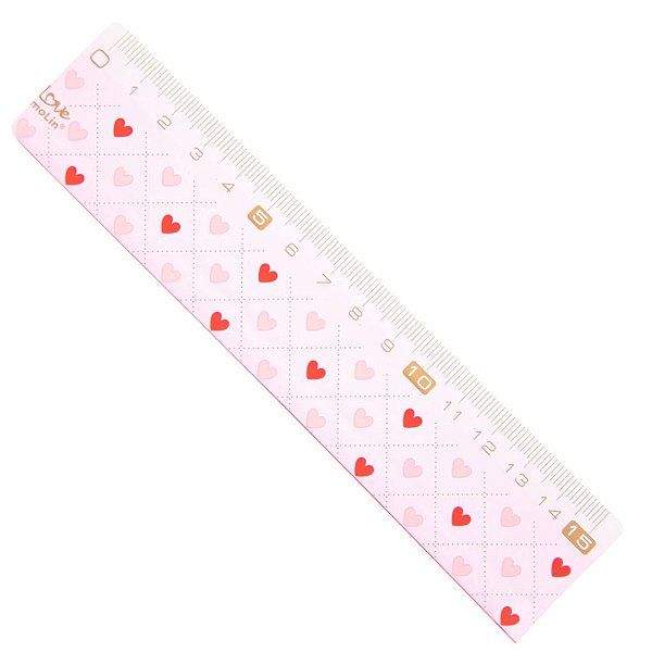 Régua 15cm - Molin - Love Pink