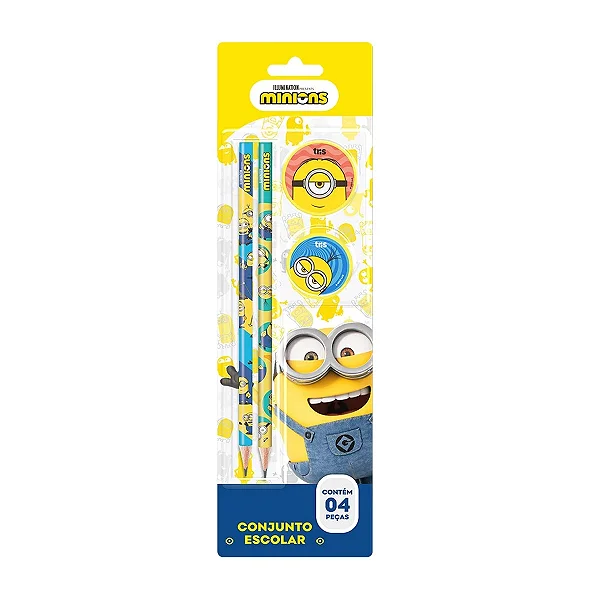 Kit Escolar - Tris - Minions 4 peças