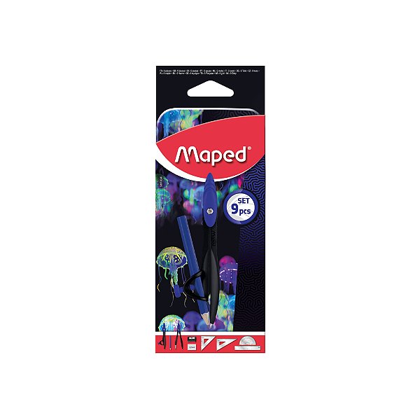 Kit Geométrico - Maped - Deepsea 9 Peças