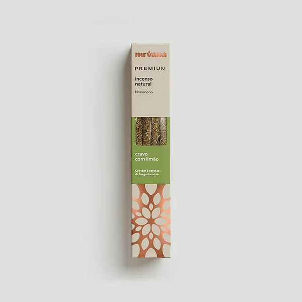 Incenso Natural Nirvana Premium Cravo com Limão