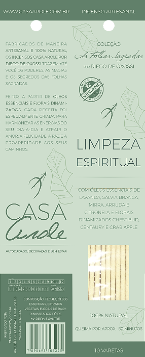 Incenso Cia do Aroma - Limpeza espiritual