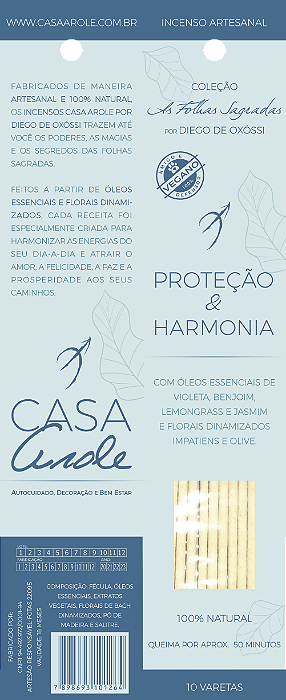 Incenso Cia do Aroma -  Proteção e Harmonia