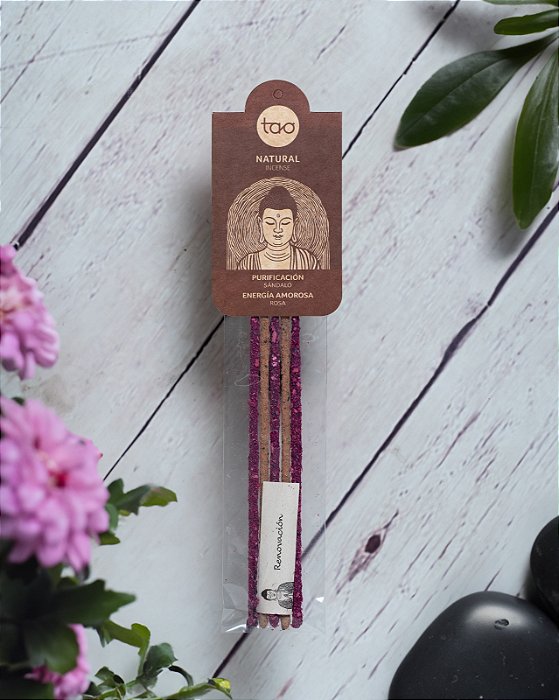Incenso Tao Natural - PURIFICAÇÃO E ENERGIA AMOROSA (Sândalo e rosa)