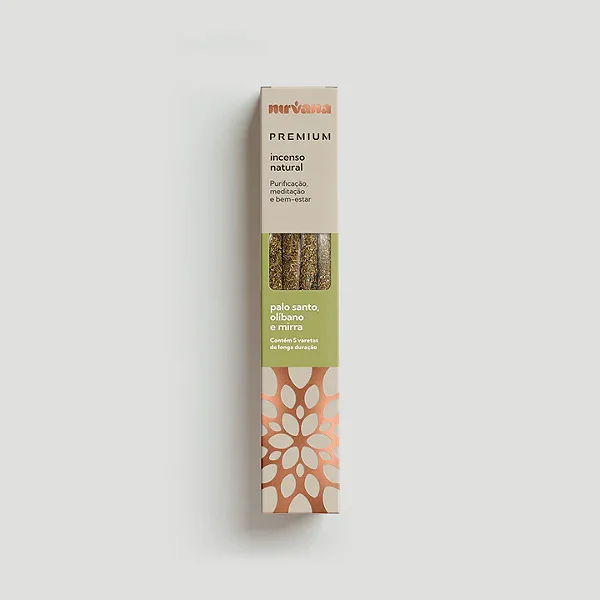 INCENSO NIRVANA PREMIUM DE PALO SANTO COM OLÍBANO
