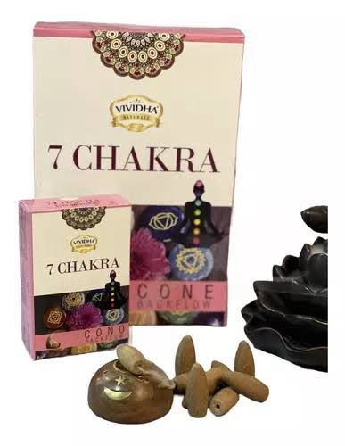 Incenso Cone Vividha Naturals Para Incensário Cascata - 7 chakras