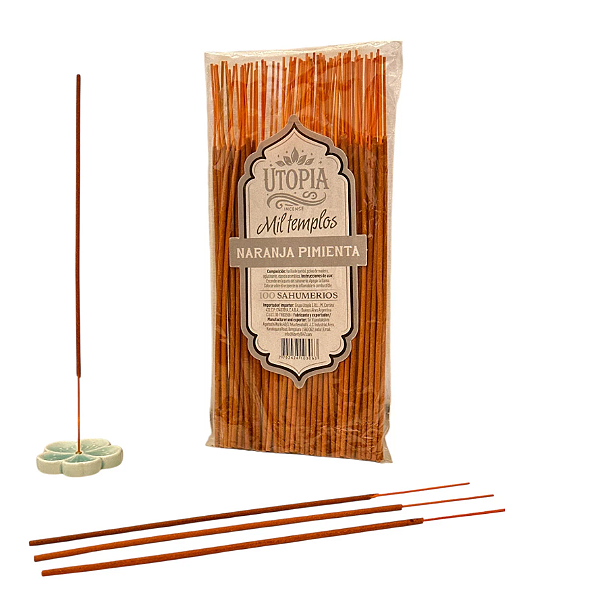 Sahumerios Utopía Mil Templos –  Laranja e pimenta (100 Unidades)