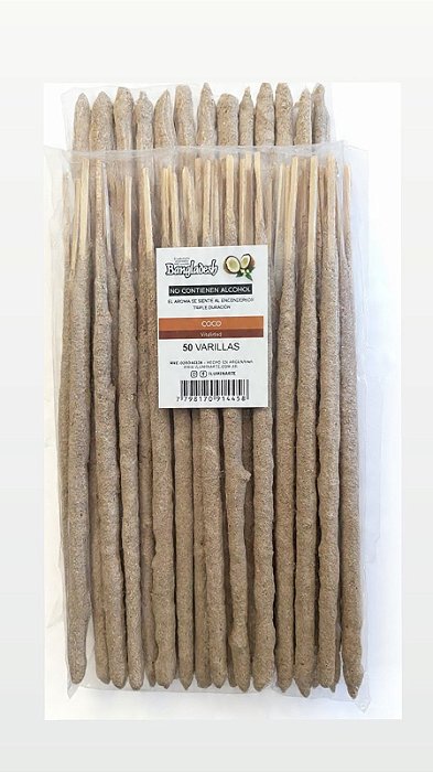 Pacote de Incensos Bangladesh - 50 Unidades - Coco