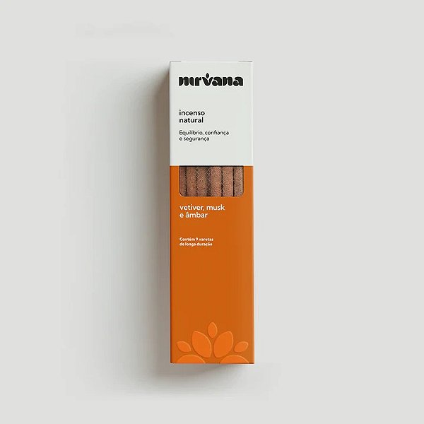 Incenso Vetiver com Musk e Ambar Natural Nirvana