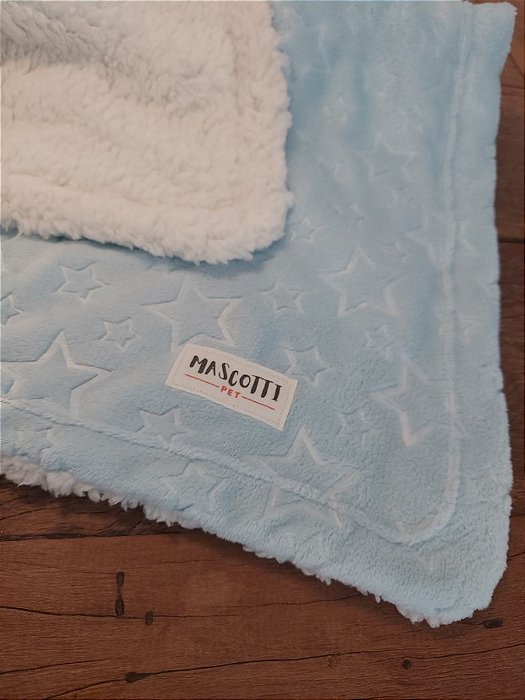 Manta Pet Dupla Face Azul