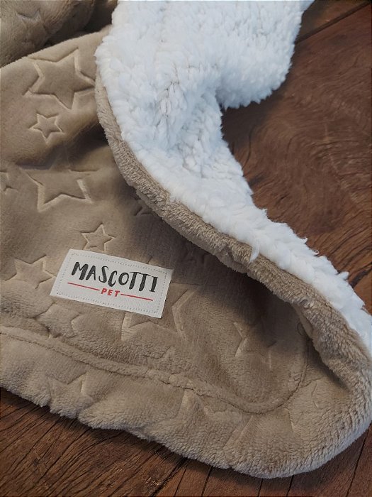 Manta Pet Dupla Face Bege