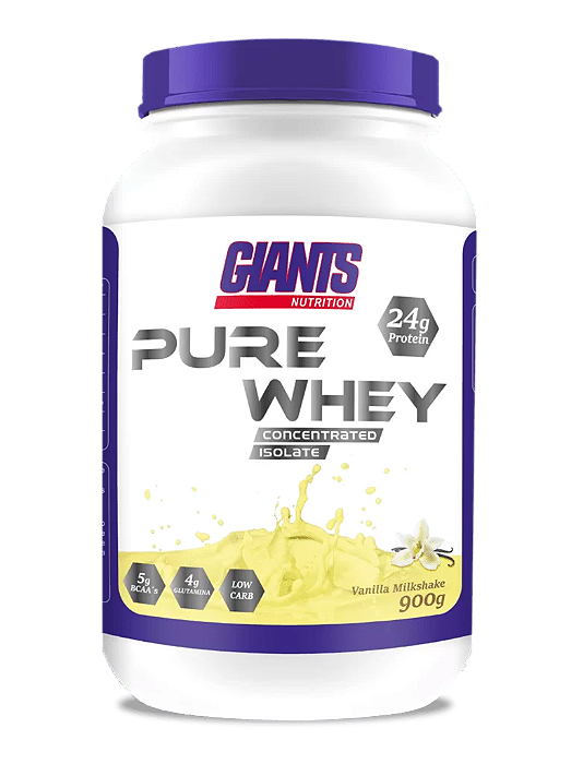 Whey Protein Isolado e Concentrado Pure Whey Giants Nutrition 900g (Pote) - Todos os Sabores