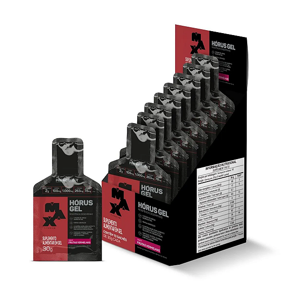 Pré Treino Horus Gel Max Titanium Display 10x30g - Frutas Vermelhas