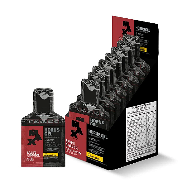 Pré Treino Horus Gel Max Titanium Display 10x30g - Tipo Energético