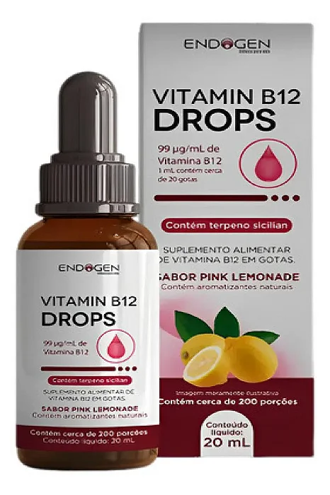 Vitamin B12 Gotas 20ml Pink Limonade Endogen