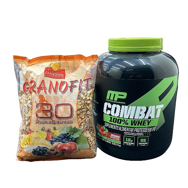 100% WHEY MUSCLEPHARM 1,8KG + GRANOLA FITNESS 800G DE BRINDE