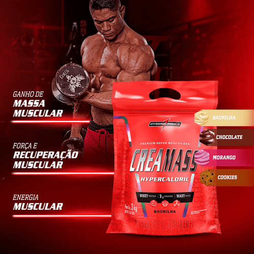 CREAMASS  HIPERCALÓRICO COM CREATINA  - BAUNILHA - 3KG