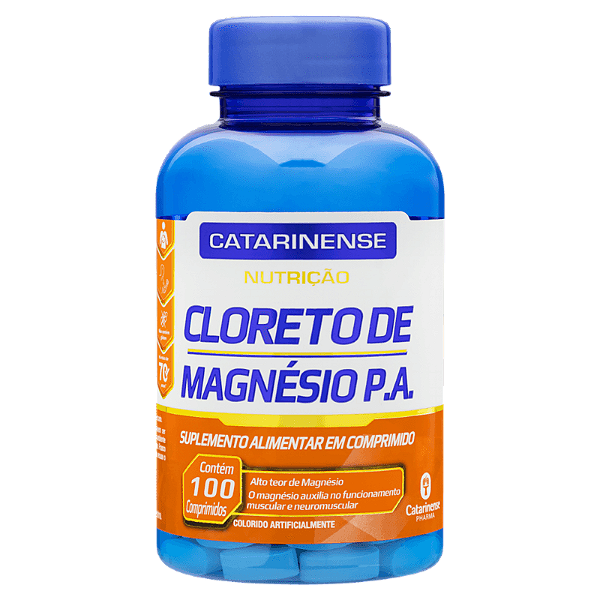 Cloreto de Magnésio P.A. 86mg Catarinense Nutrição Frasco 100 Comprimidos
