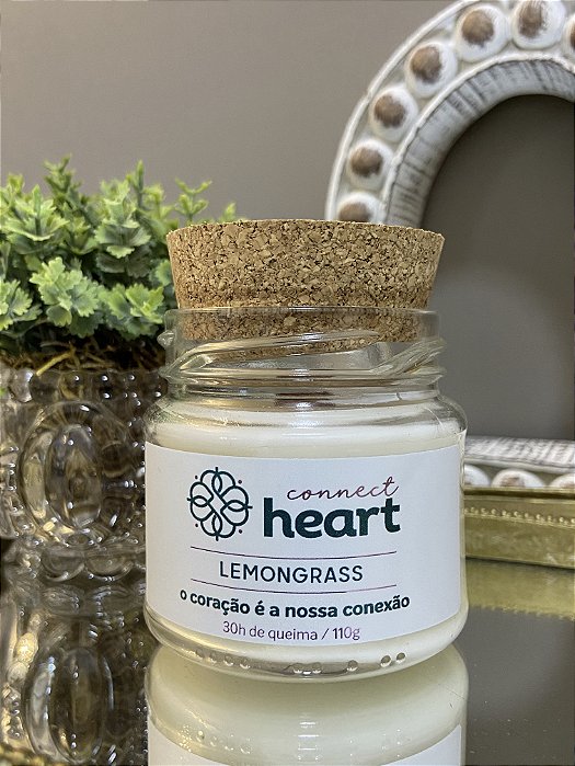 Vela com óleo essencial Lemongrass - Connect Heart