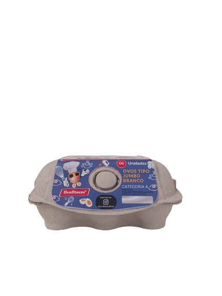 Ovo Jumbo Branco - Bandeija c/ 06 unid.