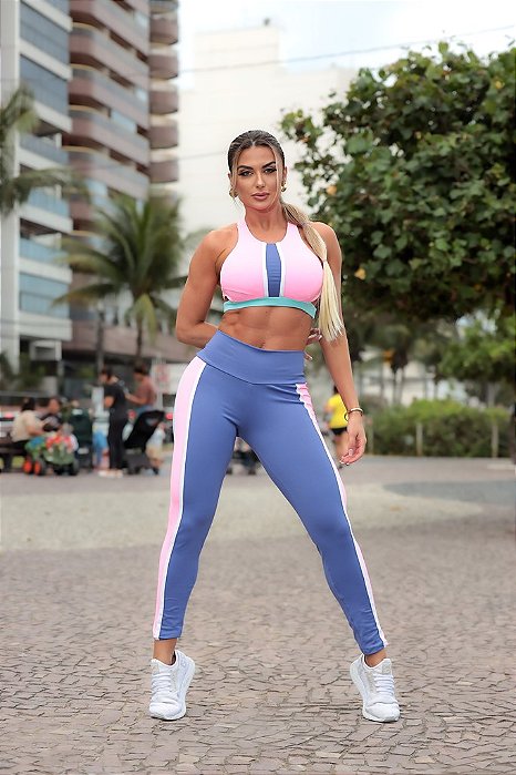 CJ49002 - Calça e Top Poliamida Zero Transparencia