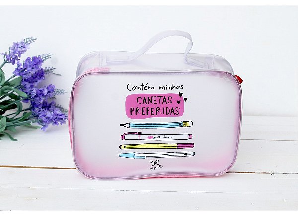 Estojo Matetinha "Contém Minhas Canetas Preferidas"