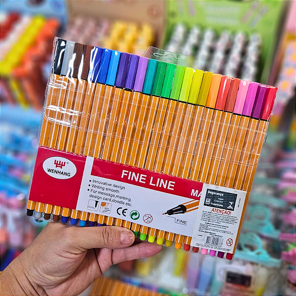 Kit de Caneta Fine Line 24 cores