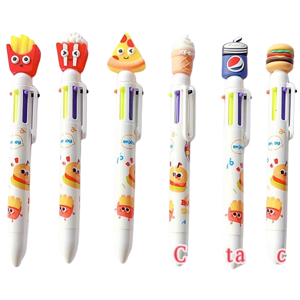 Caneta 6 cores Fast Food