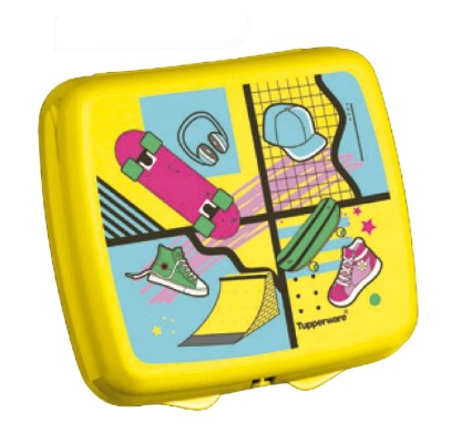 Tupperware Porta Sanduíche Quadrado Skate