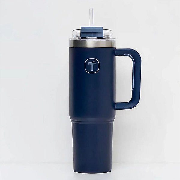 Copo Tupperware Térmico Big T Tumblers 1,1 litro Azul