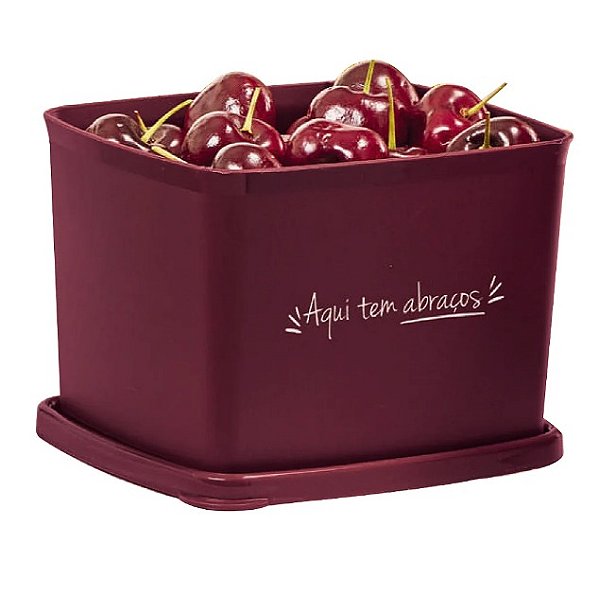 Tupperware Jeitoso 800ml Aqui Tem Abraços Marsala