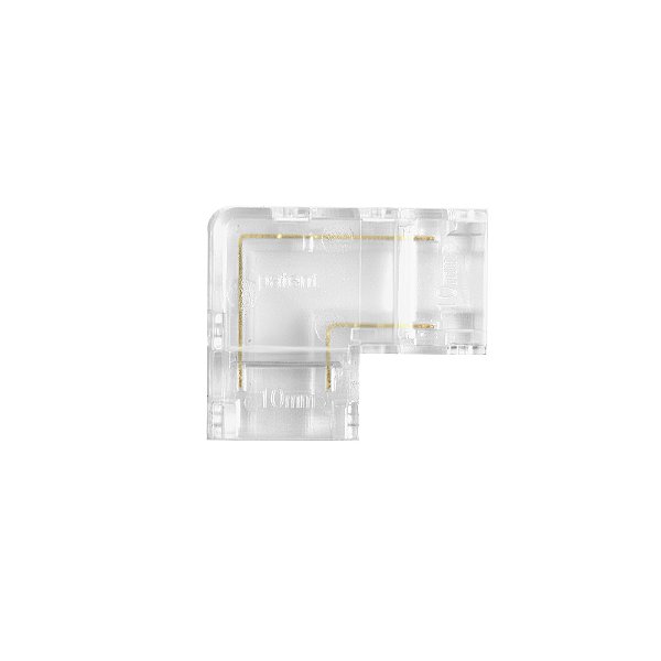 Conector em L  para Fita LED 10mm - 10 unidades