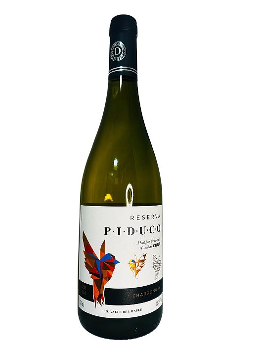 VINHO FINO BRANCO SECO PIDUCO RESERVA CHARDONNAY - D.O VALLE DEL MAULE - L2529L05 - SAFRA 2024 - ACONDICIONADO EM CAIXAS