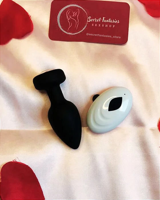 Plug Anal Vibrador de Silicone 10 Vibrações com Controle