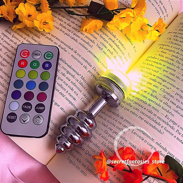 PLUG ANAL ESCALONADO DE METAL COM LED