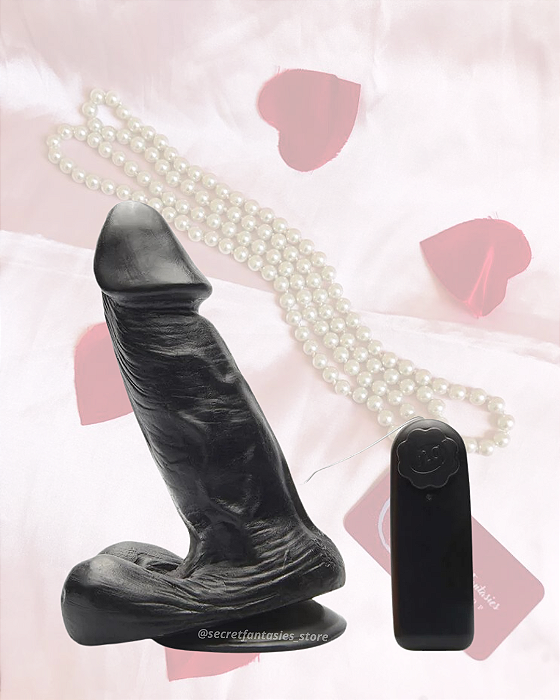 Prótese com Vibrador e Ventosa 16,3x4,2cm