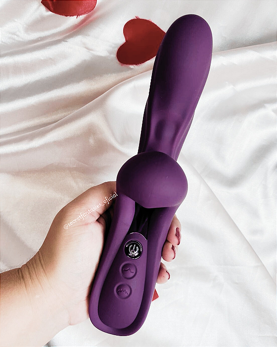 Vibrador Rabbit Poderoso 3 em 1 recarregável