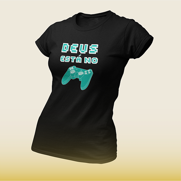 Camiseta T-shirt Feminina Quality Deus Está no Controle Cristã Gospel