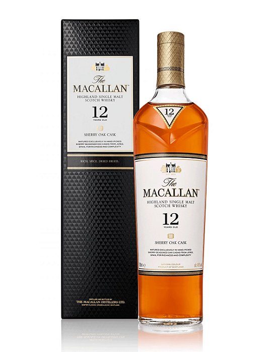 WHISKY ESCOCÊS THE MACALLAN SHERRY OAK 12YO SINGLE MALT 700 ML