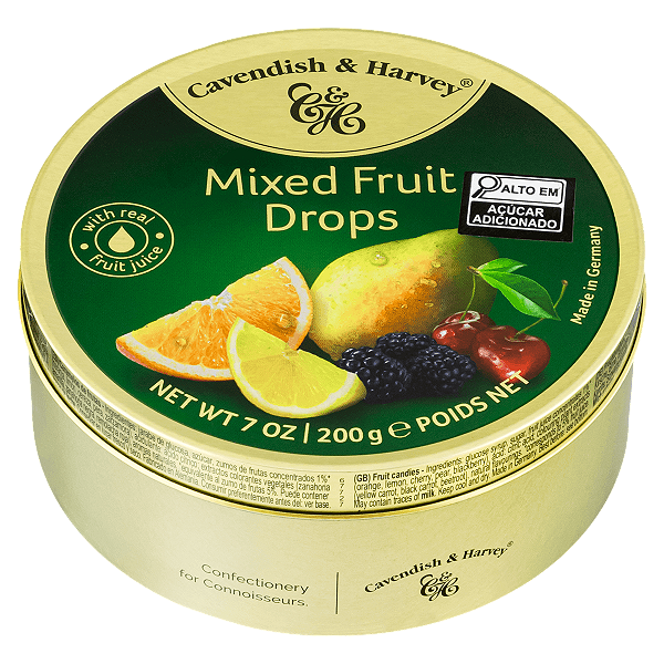 Bala Alemã Cavendish e Harvey Mixed Fruit 200g
