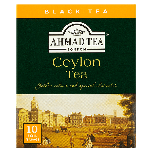 Chá Preto Ceylon Ahmad Tea London Caixa 20g 10 Unidades
