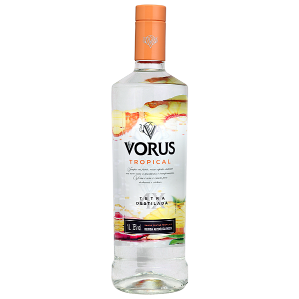 Vodka Vorus Tropical Tetra Destilada 1L