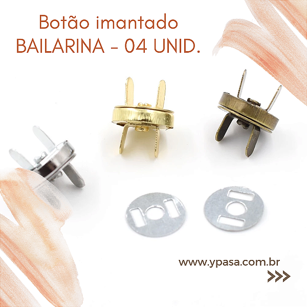 Botão imantado BAILARINA 04 unidades