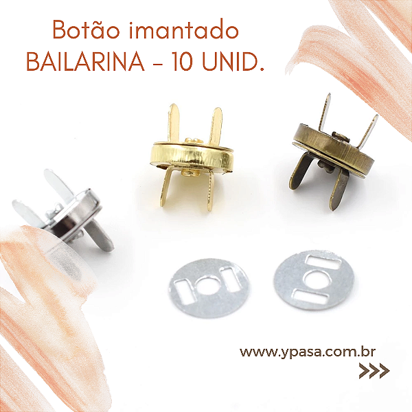Botão imantado BAILARINA  10 unidades